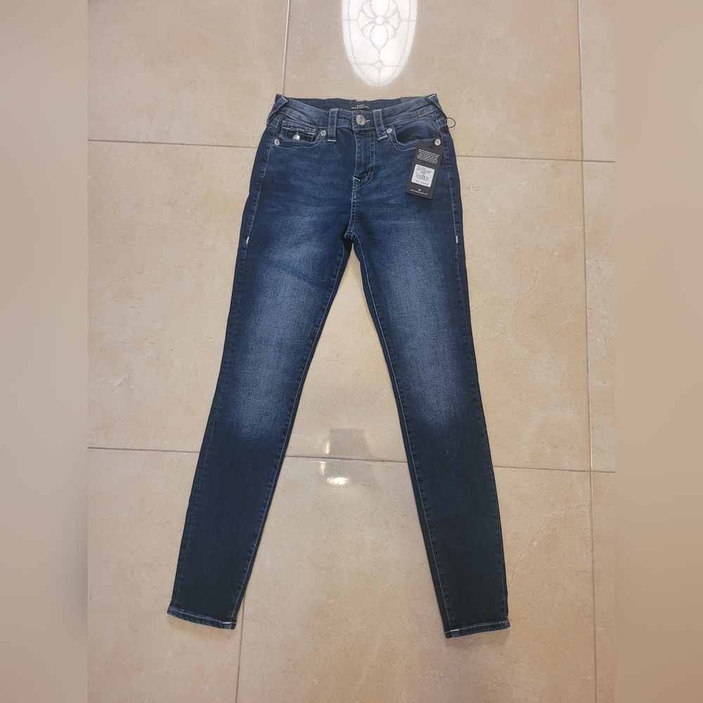 True Religion womens Halle high rise super skinny jeans